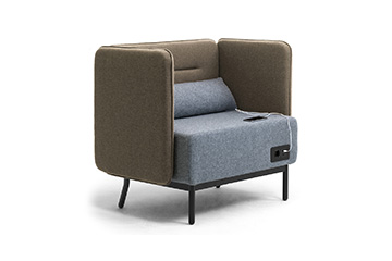 Waiting  sofas with USB charger for office lobby, reception and entrance hall area Around