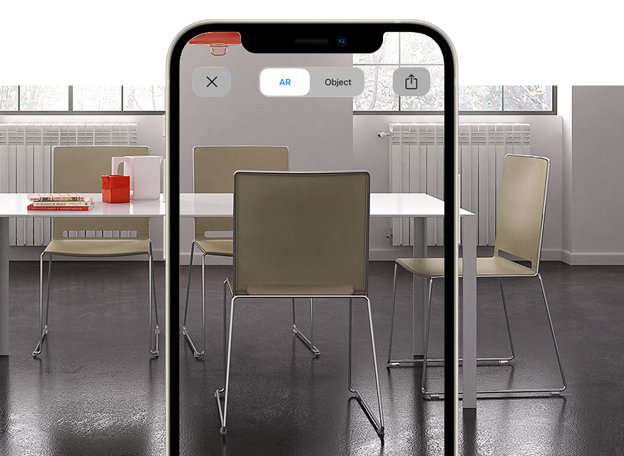 Stackable chairs for churches, meeting rooms and training halls with augmented reality I-Like