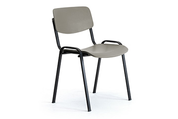 Coloured ISO chair with writing tablet for restaurants and lunchrooms Sally