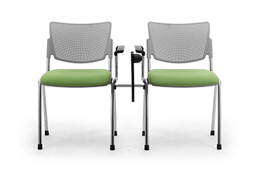 Linking chairs with plastic back and upholstered seat for conference and seminar rooms LaMia