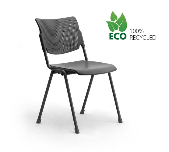 Recyclable plastic chairs with folding desk for multipurpose and teaching rooms