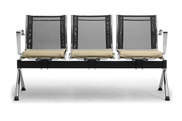 Waiting room benches with mesh seating Origami Rx