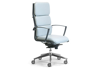Classic high back armchairs with padded cushions for trading, video editing and call center workstation Origami Master