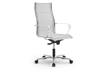 Office armchairs with breathable mesh seat and back Origami Re