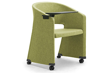 Conference library armchairs with castors for school and classroom furniture Reef