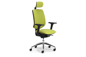 Ergonomic design white mesh office seating with headrest Cometa W