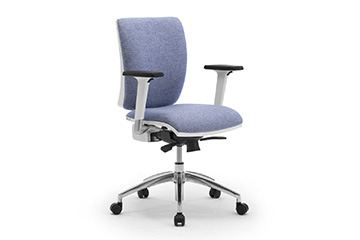 White or grey task office chairs with lumbar support Sprint