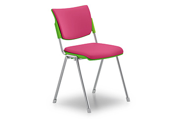 Design chairs with upholstered pads for company, school and self-service canteen LaMia