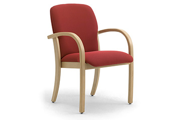 Armchairs with beechwood wooden frame for company, school and self-service canteen Kali