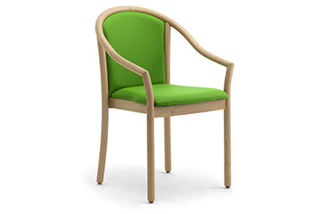 Solid wood armchairs and desk chairs for hotel restaurant and lunchroom contract furniture Mitos