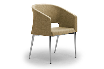 Wooden or metal legs armchair for restaurants and lunchrooms Reef 4 legs