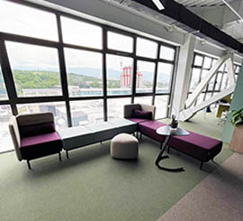 Modular sofa for waiting rooms and open- space corridors