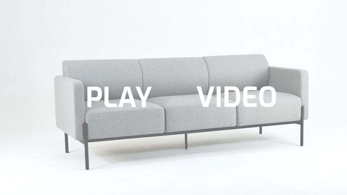 Modern design waiting sofa with built-in coffe table | Lia by Leyform