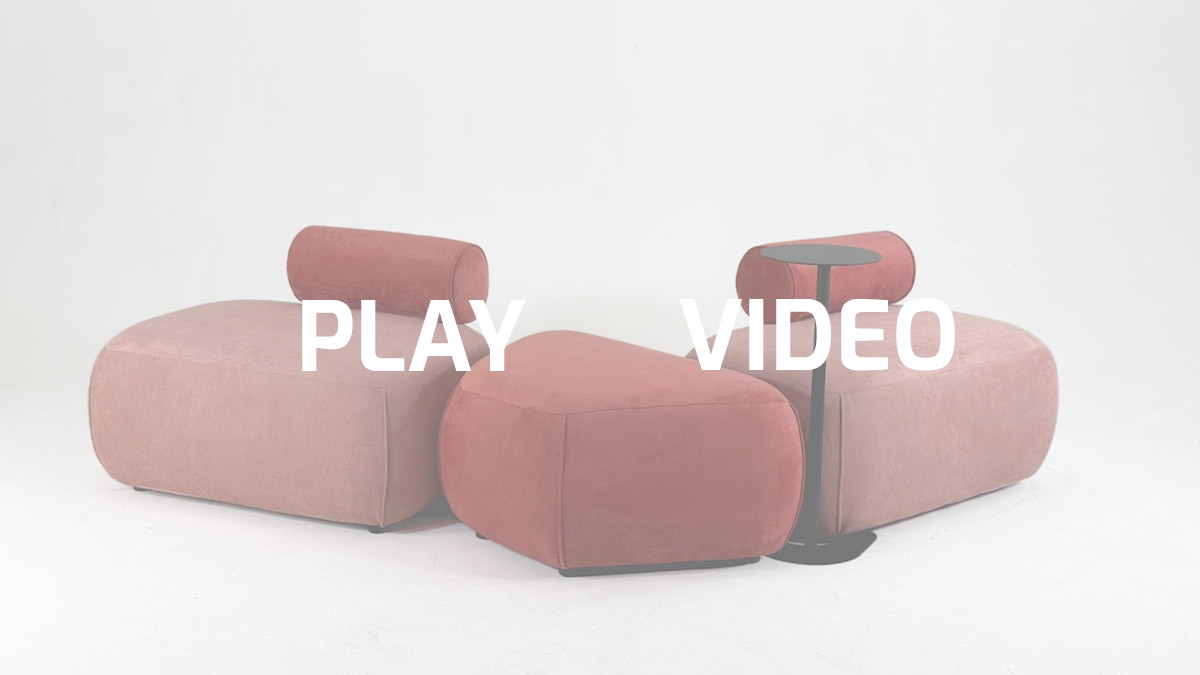 Modular code pouf with modern design & soft seating | Nodo by Leyform