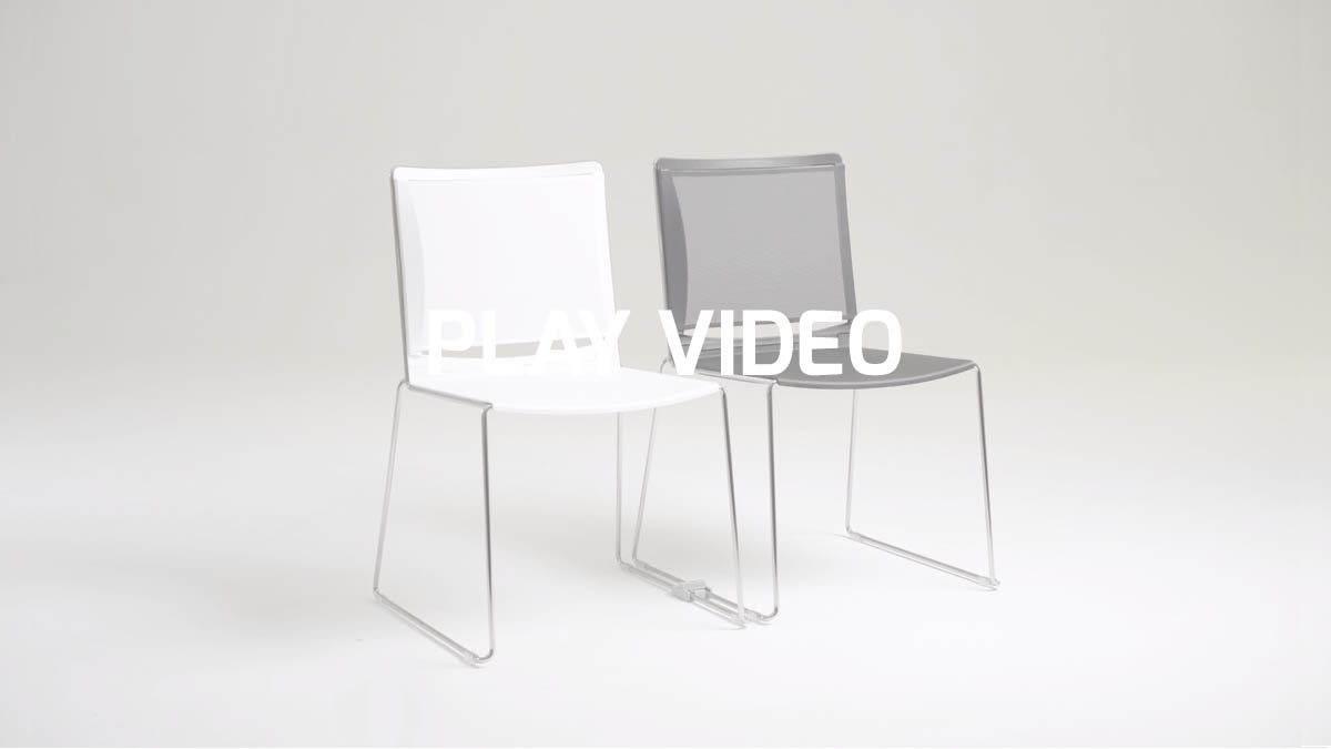 Modern design conference mesh armchairs with writing tablet | iLike-RE by Leyform