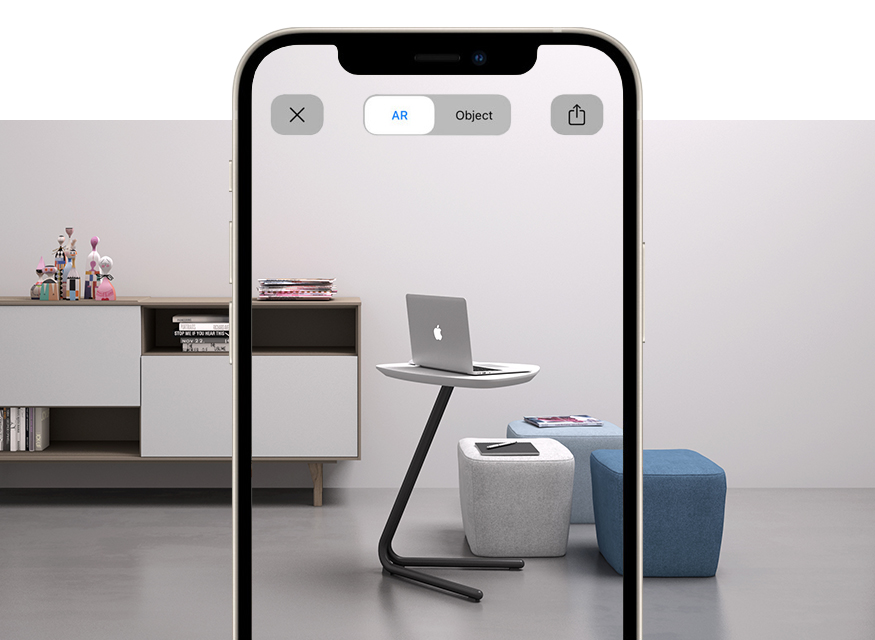Table with modern design for training and conference room with augmented reality EOS+